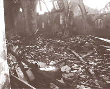 Damages by fire at Saint Joseph’s parish church, Collingwood, 2008