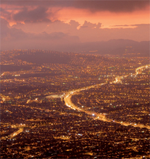 Vista nocturna Bogotá