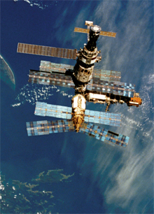 MIR space station view from Atlantis 
