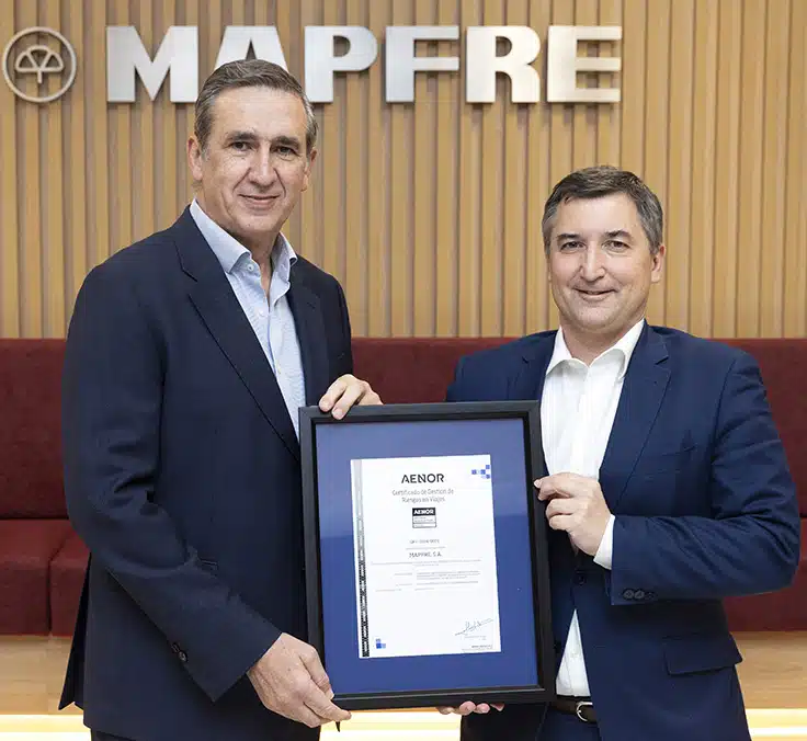 Mapfre obtiene la certificación ISO 31030 de AENOR, que fomenta la correcta gestión de riesgos en los viajes de sus profesionales