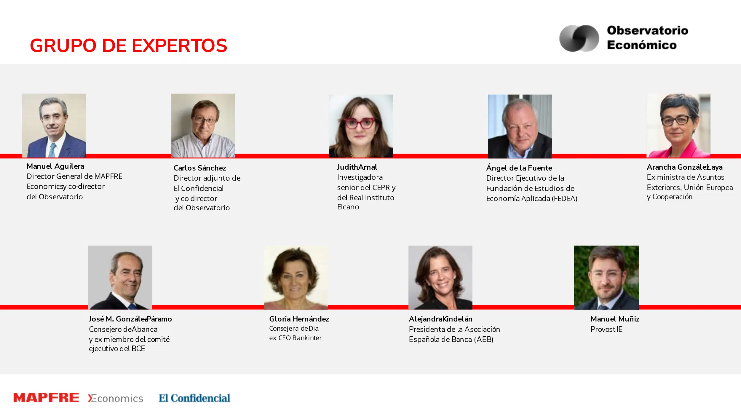Mapfre Economics y El Confidencial crean un Observatorio Económico con expertos de máximo nivel